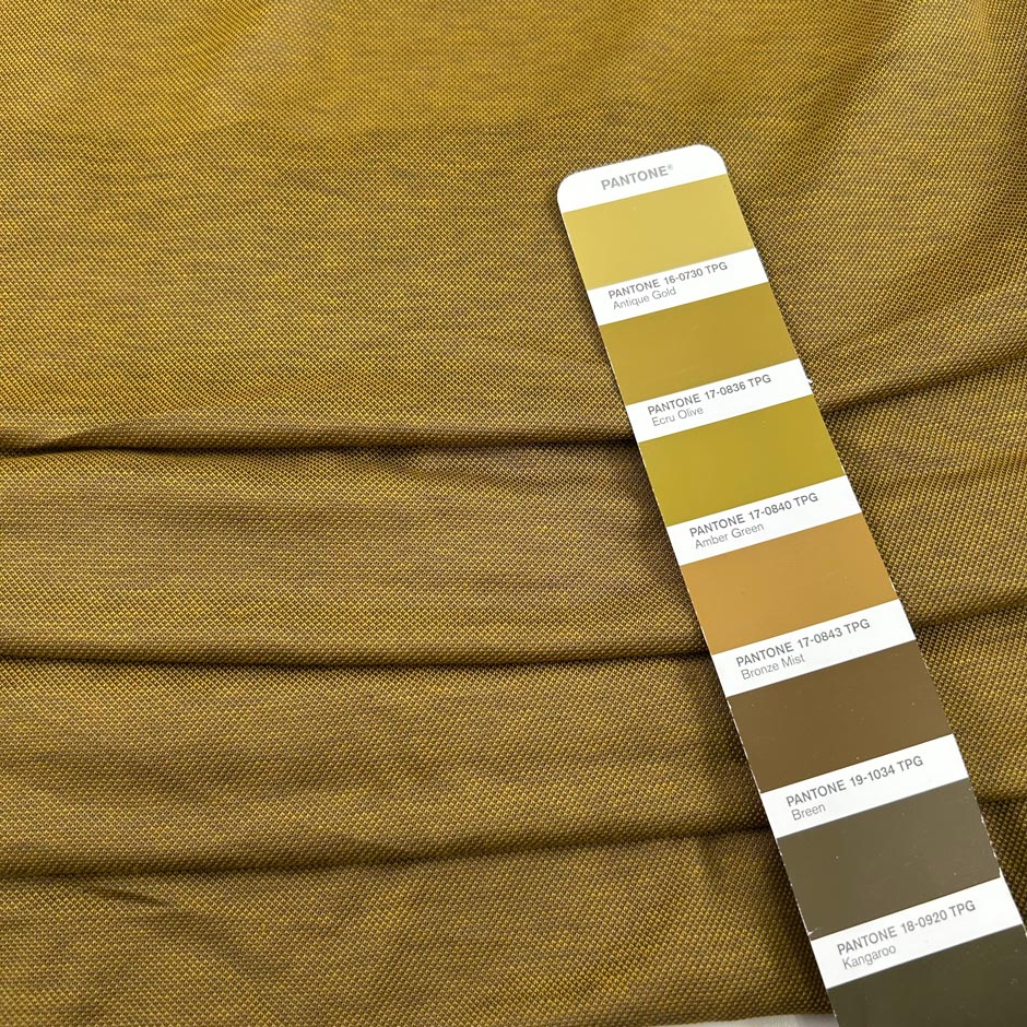 Olive Green Piquet Cotton Jersey