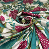 Crepe De Chine Polyester Printed With Leaves