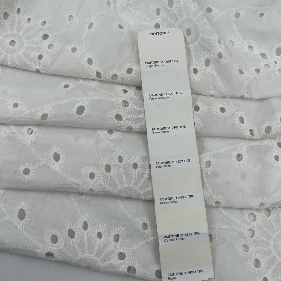 White Floral Cotton Sangallo Lace