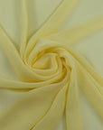 Yellow Polyester Crepe Georgette
