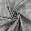 Gray Checked Viscose Blend With Lurex Stripes