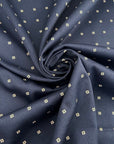 Blue Geometric Printed Cotton Sateen