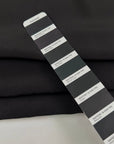 Black Fluid Silk Crepe De Chine