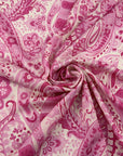Pink Printed Polyester Sateen