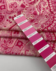 Pink Printed Polyester Sateen