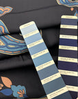 Blue Printed Viscose Twill