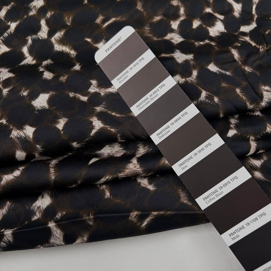 Spotted Print Viscose Sateen