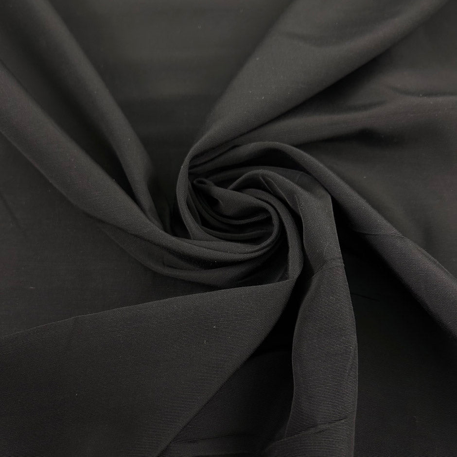 Black Viscose Ottoman