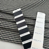 White And Black Houndstooth Wool