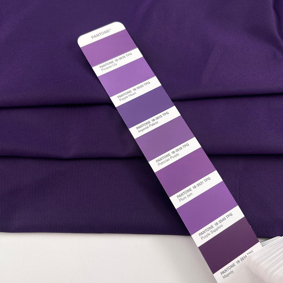 Purple Polyester Ottoman