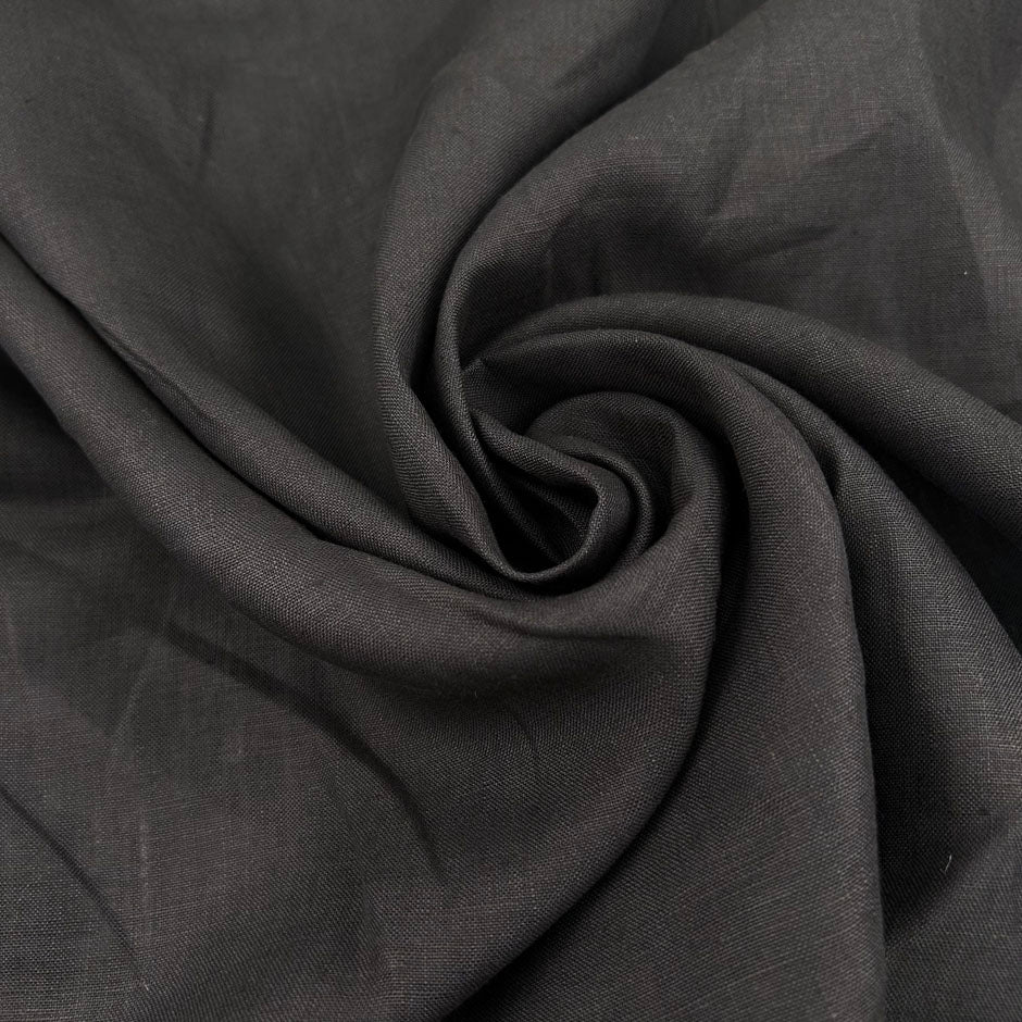 Dark Gray Pure Linen