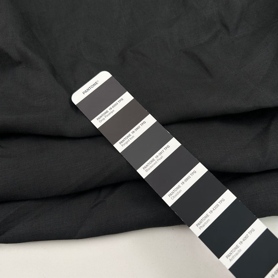 Dark Gray Pure Linen