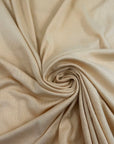 Beige Cotton Ribbed Jersey