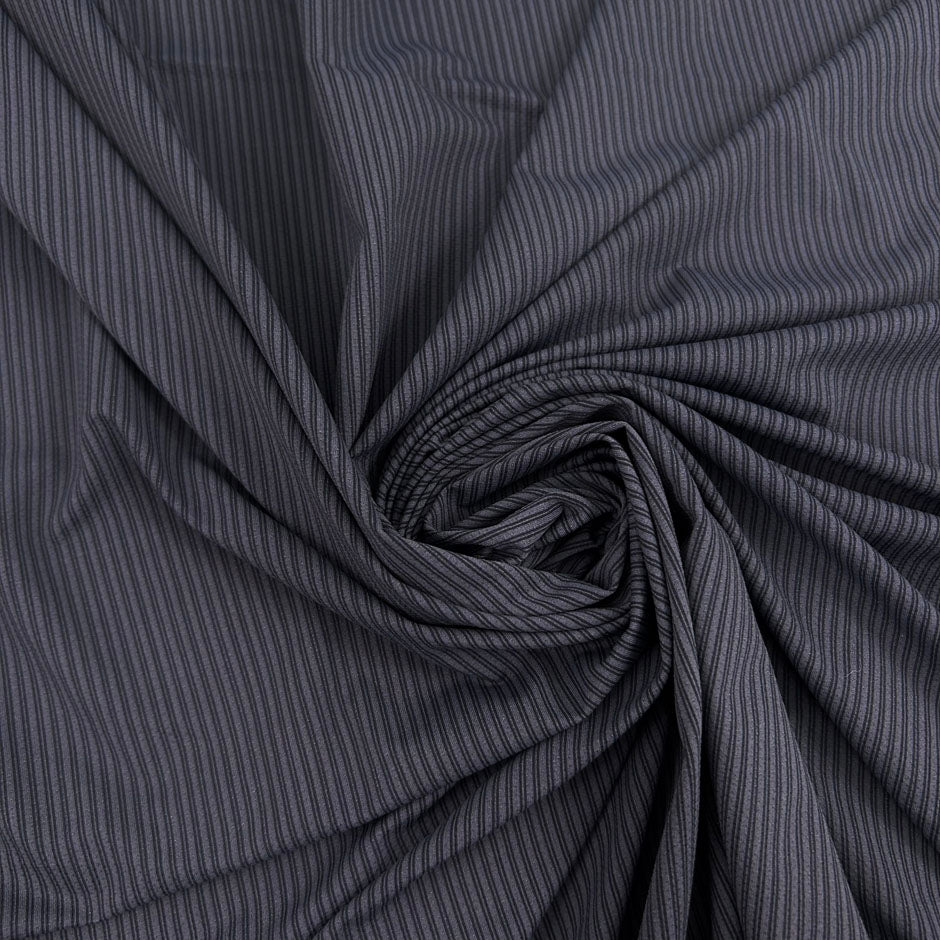 Light Gray Polyester Jersey With Blue Stripes