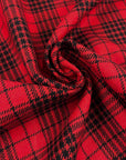 Red And Black Overchecked Wool