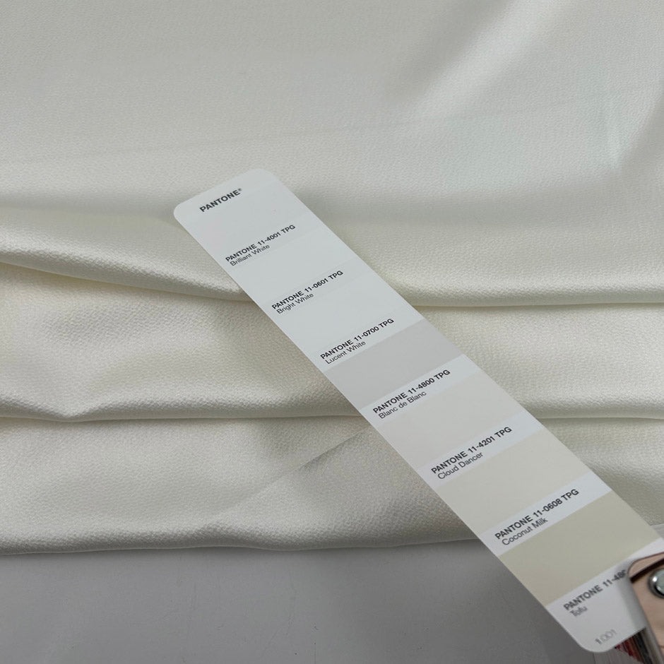 White Pure Silk Seersucker Crepe