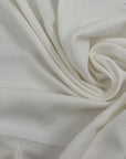Heavy White Viscose Crepe