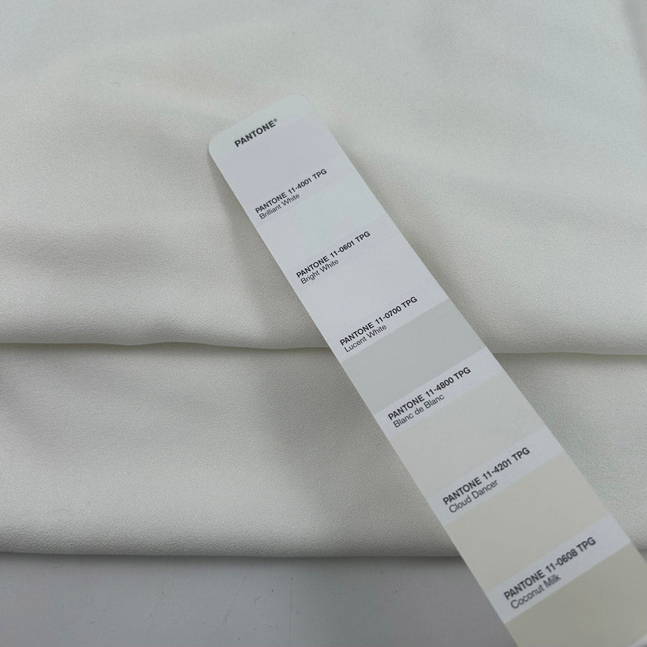 Heavy White Viscose Crepe