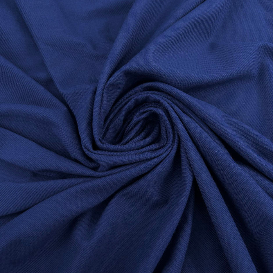 Blue Soft Piquet Cotton Jersey