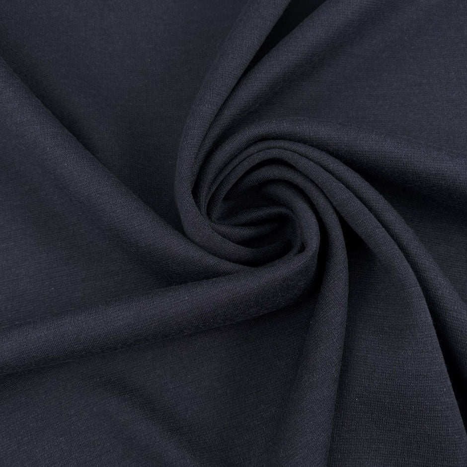 Blue Pure Wool Jersey Paired With A Light Gray Cashmere And Silk Jersey