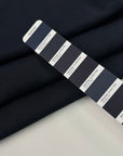 Blue Pure Wool Jersey Paired With A Light Gray Cashmere And Silk Jersey