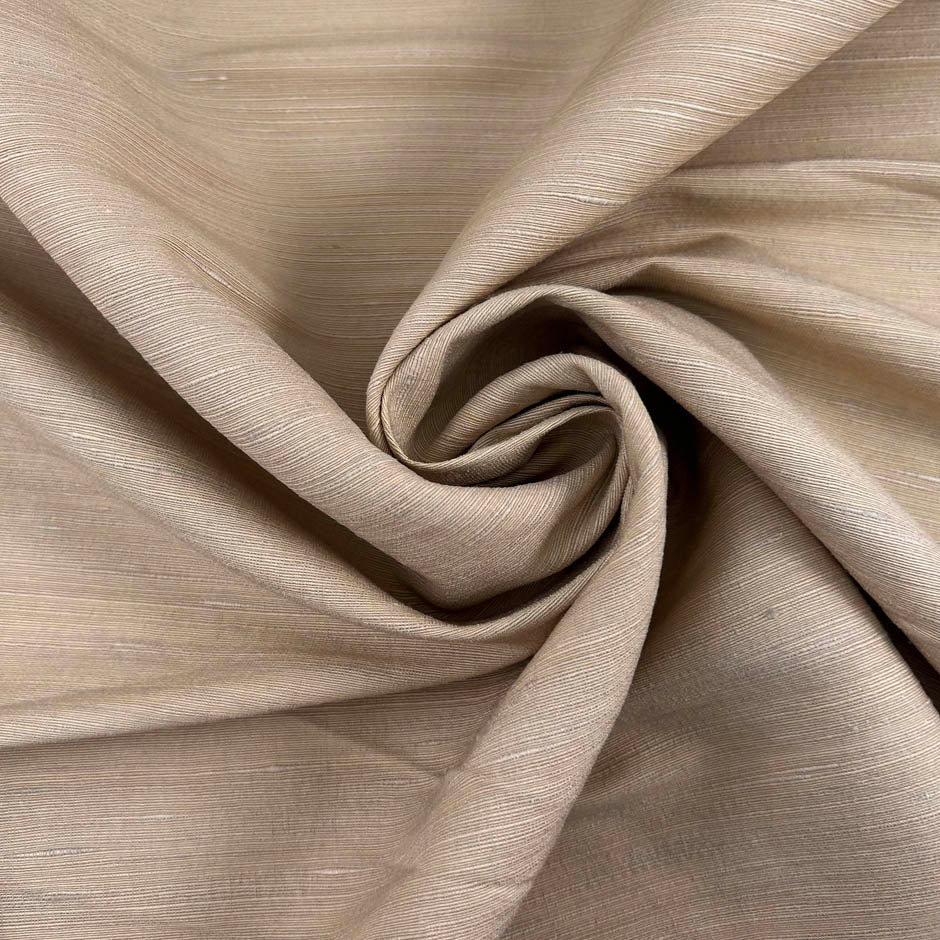Beige Pure Silk Italian Shantung