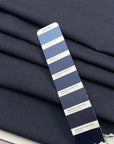 Blue Melange Wool Gabardine