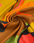 Multicolored Linen And Viscose Blend