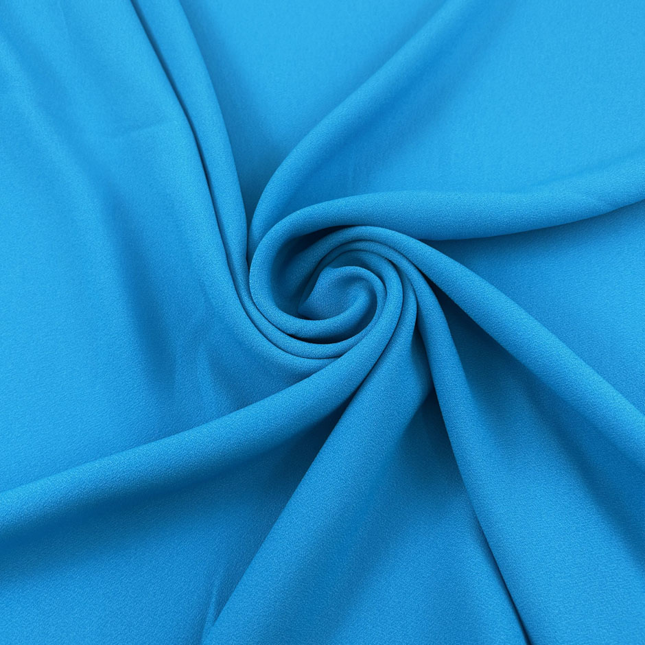 Bright Light Blue Crepe Sateen Cady