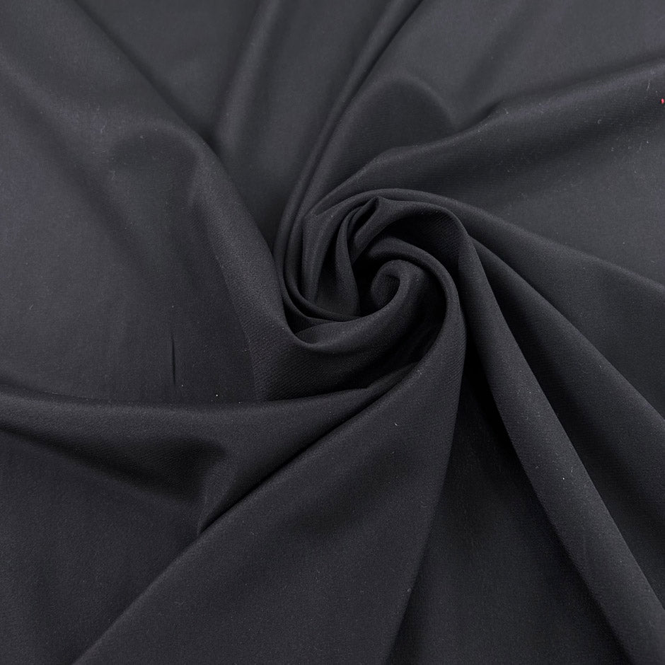 Black Lighweight Crepe De Chine