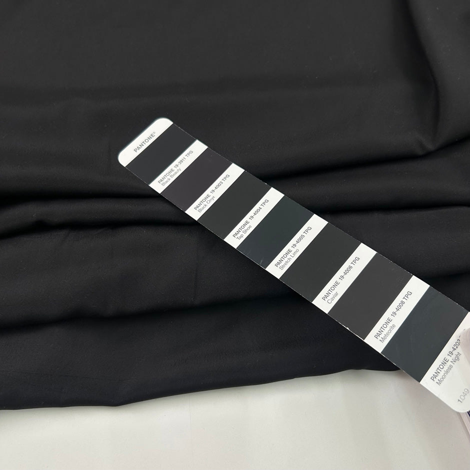 Black Lighweight Crepe De Chine