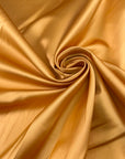 Yellow Pure Silk Sateen Douchesse