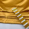 Yellow Pure Silk Sateen Douchesse