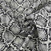 Medium Weight White Base Cotton Gabardine With Black Python Print