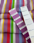 Multicolored Printed Silk Crepe De Chine With Irregular Stripes