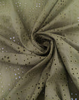Green Sangallo Lace With A Geometric Embroidery