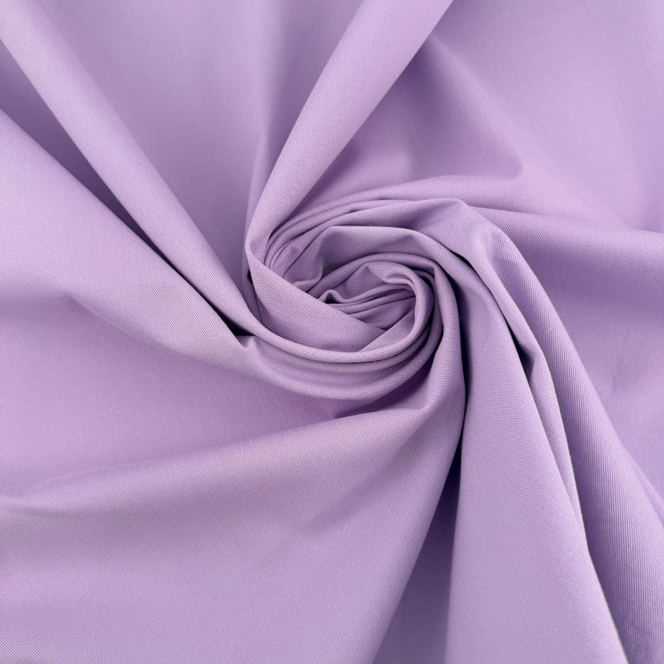 Lilac Stretch Cotton Gabardine