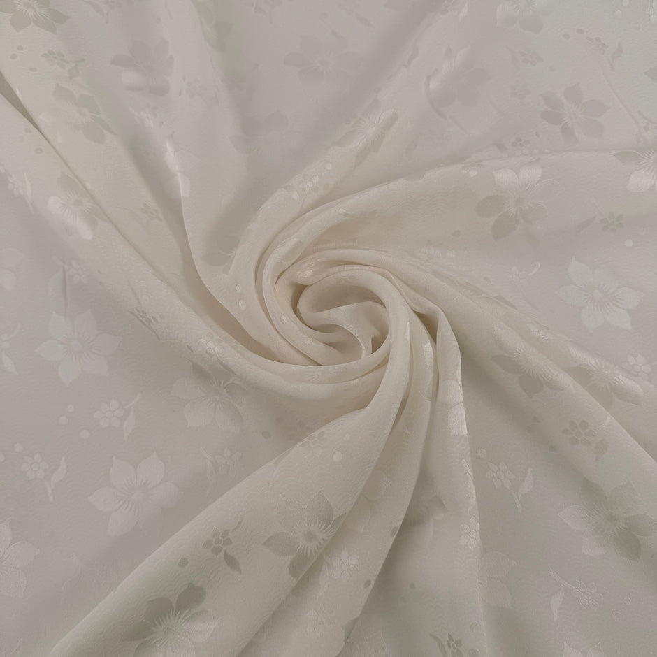 White Silk Jacquard