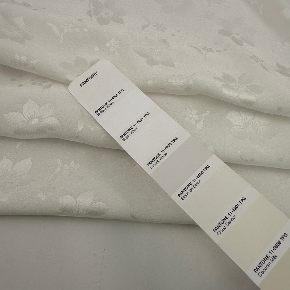 White Silk Jacquard