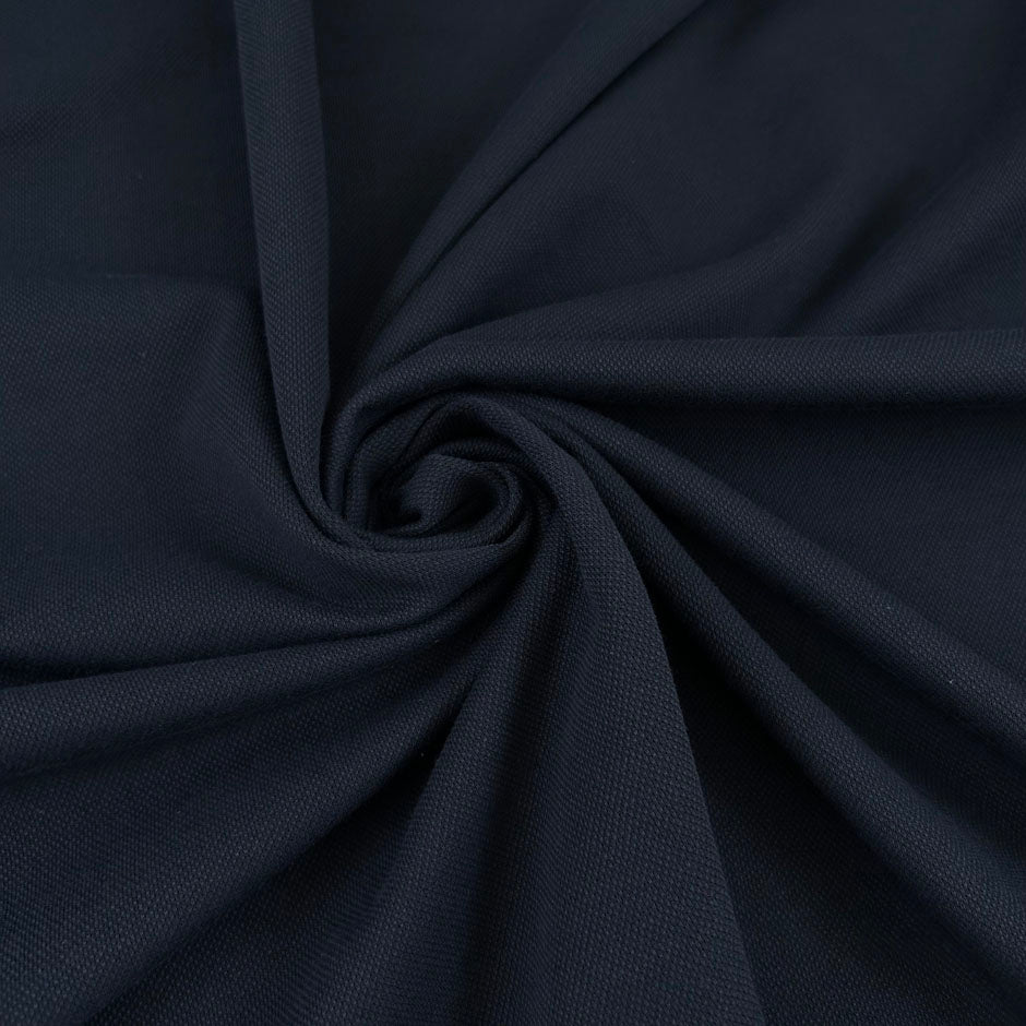 Blue Piquet Cotton Jersey
