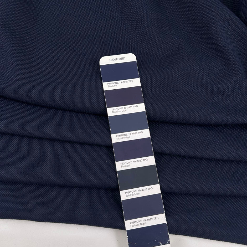 Blue Piquet Cotton Jersey