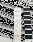 Black And White Printed Polyester Crepe
