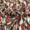 Heat Wrinkled Geometric Print Polyester Satin