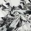 White Polyester Voile With Flowers