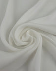 White Silk Crepe Georgette