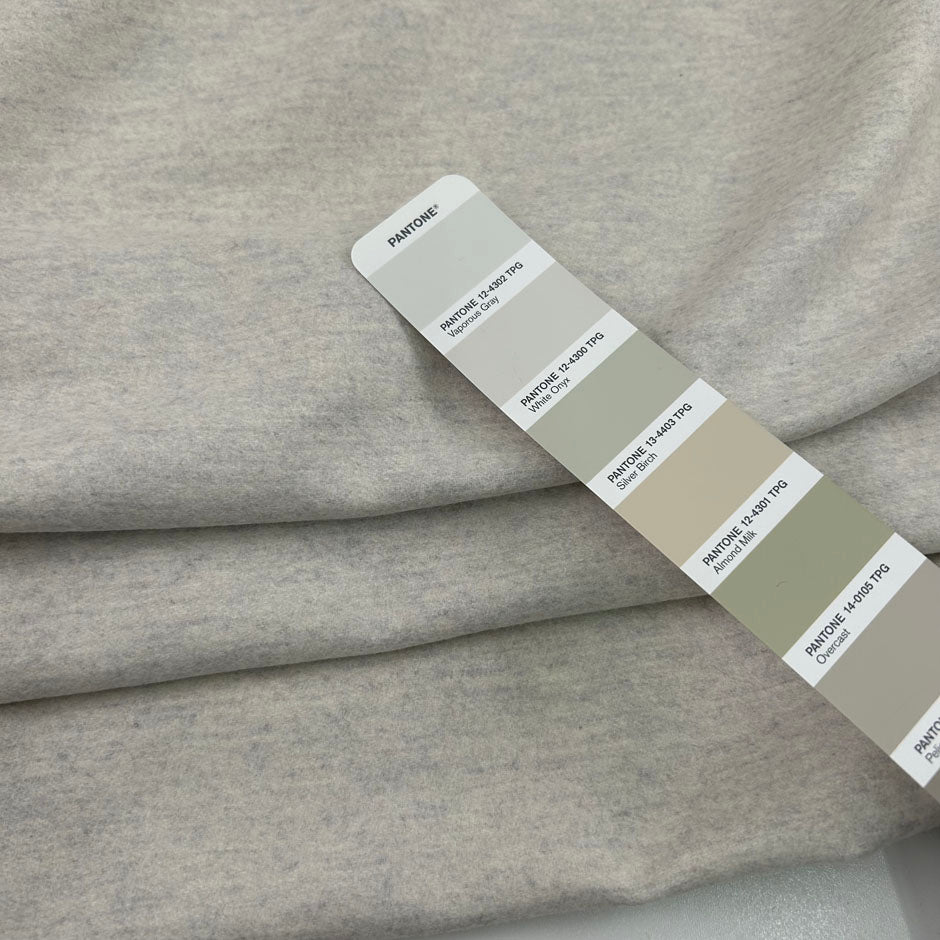 Light Gray Melange Wool Blend Cloth