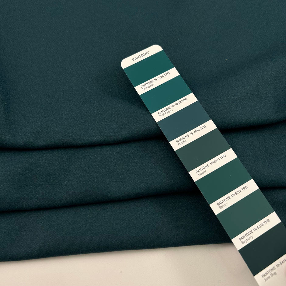 Oil Green Wool Blend Cloth