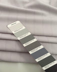 Light Grey Striped Jacquard Wool