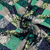 Checked Pattern Sequins On Net