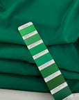 Green Stretch Pure Silk Crepe De Chine